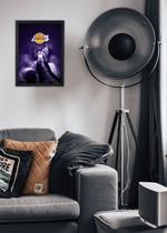 Quadro Laços Los Angeles Lakers - Com vidro Tamanho:21cm x 30cm (A4) Quadro Laços Los Angeles Lakers - Com vidro Tamanho:21cm x 30cm (A4)