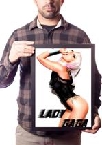 Quadro Lady Gaga Foto Arte Elle Pôster Moldurado Quadro Lady Gaga Foto Arte Elle Pôster Moldurado