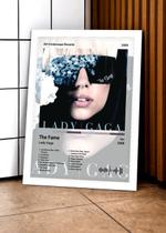 Quadro Lady Gaga The Fame L C/ Vidro e Moldura Tam:A4 Quadro Lady Gaga The Fame L C/ Vidro e Moldura Tam:A4