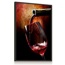 Quadro Laminado Vinho Wine Taça Sala Adega Escritório 43x63 - ARTPAREDE