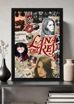 Quadro Lana Del Rey Arte com Vidro e Moldura Preta Quadro Lana Del Rey Arte com Vidro e Moldura Preta