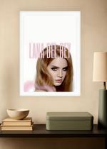 Quadro Lana Del Rey C/ Vidro e Moldura Branca