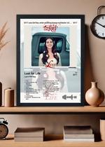 Quadro Lana Del Rey Lust for Life (Light) Com Vidro Tamanho:21cm x 30cm (A4) Quadro Lana Del Rey Lust for Life (Light) Com Vidro Tamanho:21cm x 30cm (A4)
