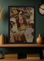 Quadro Lana DelRey com Vidro e Moldura Preta