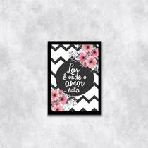 Quadro Lar é Onde o Amor Está 24x18cm - com vidro