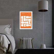Quadro Laranja Bauhaus - Upset Circles 45X34Cm - Com Vidro Quadro Laranja Bauhaus - Upset Circles 45X34Cm - Com Vidro