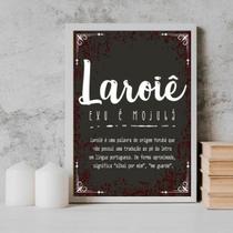 Quadro Laroiê Significado 33X24Cm - Com Vidro Branca Quadro Laroiê Significado 33X24Cm - Com Vidro Branca