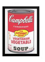 Quadro Lata Sopa Vegetariana Arte Tipo Andy Warhol Vegano