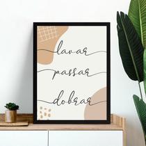 Quadro Lavanderia - Lavar Passar Dobrar 24x18cm