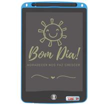 Quadro Lcd Tela 27cm Lousa Mágica Recados Azul Dm Toys