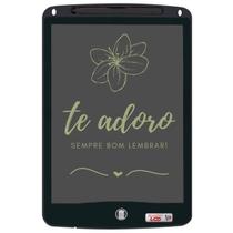 Quadro Lcd Tela 27cm Lousa Mágica Recados Preto Dm Toys