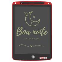 Quadro Lcd Vermelho Lousa Mágica Tela 27cm Lembretes Dm Toys
