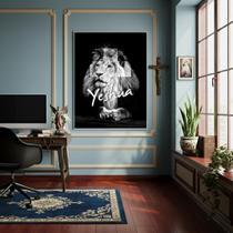 Quadro Leão Da Tribo De Judá - Símbolo De Força - 70X50Cm Quadro Leão Da Tribo De Judá - Símbolo De Força - 70X50Cm