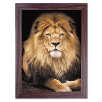 Quadro Leão de Judá Família de Leões Leoa Filhotes moderno decorativo luxo com moldura 40cm