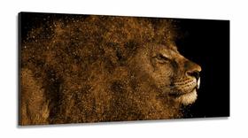 Quadro Leão De Judá Para Corredor Hall Emem Tecido Canvas 130x60 Quadro Leão De Judá Para Corredor Hall Emem Tecido Canvas 130x60