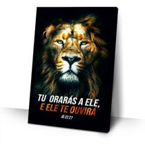 Quadro Leão Frase Motivacional Decorativo Sala Lion Quarto