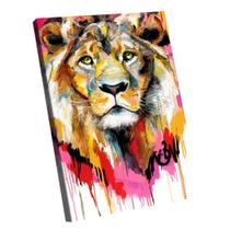 Quadro Leão Grafite Color