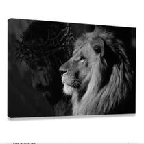 Quadro leão/Jesus tela canva 60 x 90