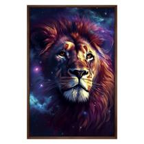Quadro Leão Judá Estrelas Universo Moldura Cx Alta 40x60 Quadro Leão Judá Estrelas Universo Moldura Cx Alta 40x60