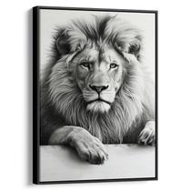Quadro Leão Majestoso do Silêncio Profundo