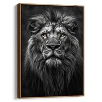 Quadro Leão Majestoso em Olhar Penetrante Quadro Leão Majestoso em Olhar Penetrante