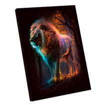 Quadro Leão Neon -- BR ARTES