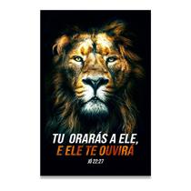 Quadro Leão para Sala Frases Decorativo Quarto Moderno Lion