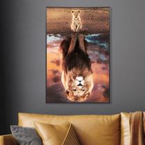 Quadro Leao Refletindo