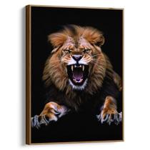 Quadro Leão Rugido da Fúria Imponente