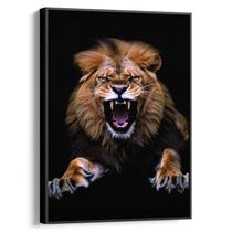 Quadro Leão Rugido da Fúria Imponente