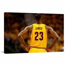 Quadro LeBron James Cavs decorativo com Tela em Tecido