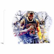 Quadro LeBron James decorativo Cavs - Tela em Tecido