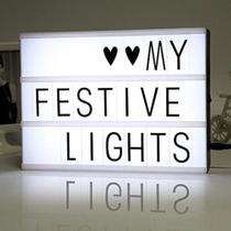 Quadro Led Fundo Branco Letreiro Light Box 96 peças pretas Quadro Led Fundo Branco Letreiro Light Box 96 peças pretas