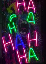 Quadro LED Neon HAHA Arte Divertida para sua Decoração Quadro LED Neon HAHA Arte Divertida para sua Decoração