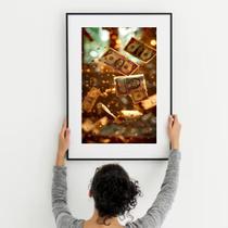 Quadro Lei Atração Chuva De Dinheiro - 60x48cm
