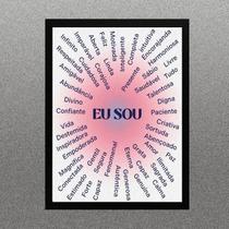 Quadro Lei Da Atração - Afirmações Eu Sou 33X24Cm Quadro Lei Da Atração - Afirmações Eu Sou 33X24Cm