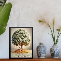 Quadro Lei Da Atração - Árvore Da Prosperidade 33X24Cm Vidro