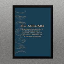 Quadro Lei Da Atração - Assumo Responsabilidade 33x24cm - com vidro Quadro Lei Da Atração - Assumo Responsabilidade 33x24cm - com vidro