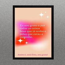 Quadro Lei Da Atração - Gratidão 33X24Cm - Com Vidro Quadro Lei Da Atração - Gratidão 33X24Cm - Com Vidro