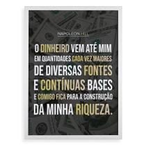 Quadro Lei da Atração - Napoleon Hill 24x18cm - com vidro