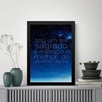 Quadro Lei Da Atração - Universo 45X34Cm - Com Vidro