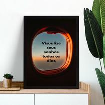 Quadro Lei Da Atração - Visualização 33x24cm - com vidro