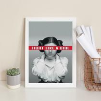 Quadro Leia - Fight Like a Girl 33x24cm Quadro Leia - Fight Like a Girl 33x24cm