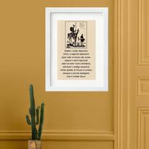 Quadro Lema De Dom Quixote - 60x48cm Quadro Lema De Dom Quixote - 60x48cm