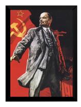 Quadro Lenin Revolucionário Comunista Cartaz Moldurado