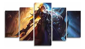 Quadro Leona Lunar League Of Legends Solar Jogos Pc