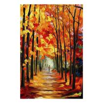 Quadro Leonid Afremov Autumn Red Alley 40x60 Canvas Sala