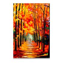 Quadro Leonid Afremov Autumn Red Alley Sala Arte Moderno Kit Quadro Leonid Afremov Autumn Red Alley Sala Arte Moderno Kit