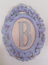 Quadro Letra B em Mdf Azul Quadro Letra B em Mdf Azul