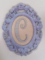 Quadro Letra C em Mdf Azul Quadro Letra C em Mdf Azul